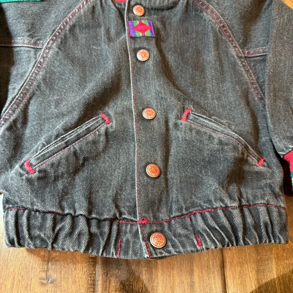 Vintage Retro Little Levi’s Kids Bomber Jean Jacket size 4T Streetwear Hip Hop